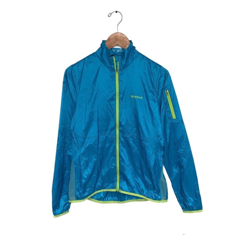 Marmot Blue Jacket with Green Accents